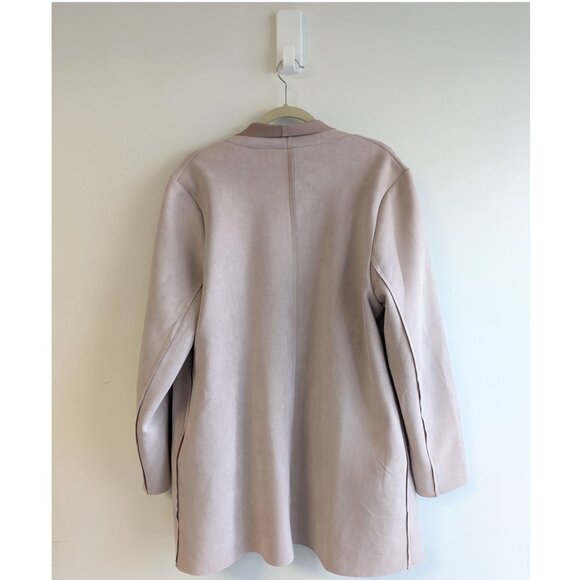 Minkas Floral Faux Suede Open Cardigan - Picture 3 of 8